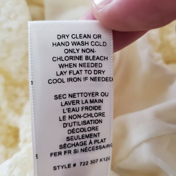 NEW! Rebecca Taylor Peplum Hem Long Sleeve Blouse - size XL in Vanilla - Picture 15 of 15